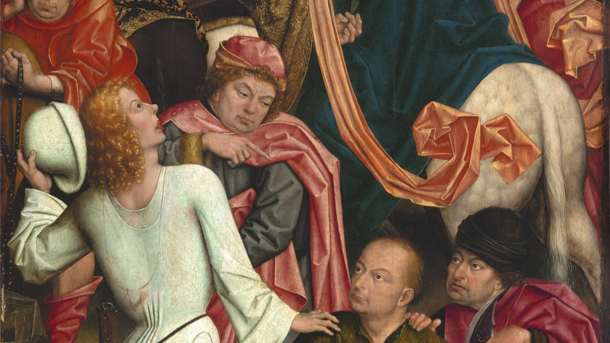 Knights and Soldiers playing Dice for Christ's Robe - Baegert